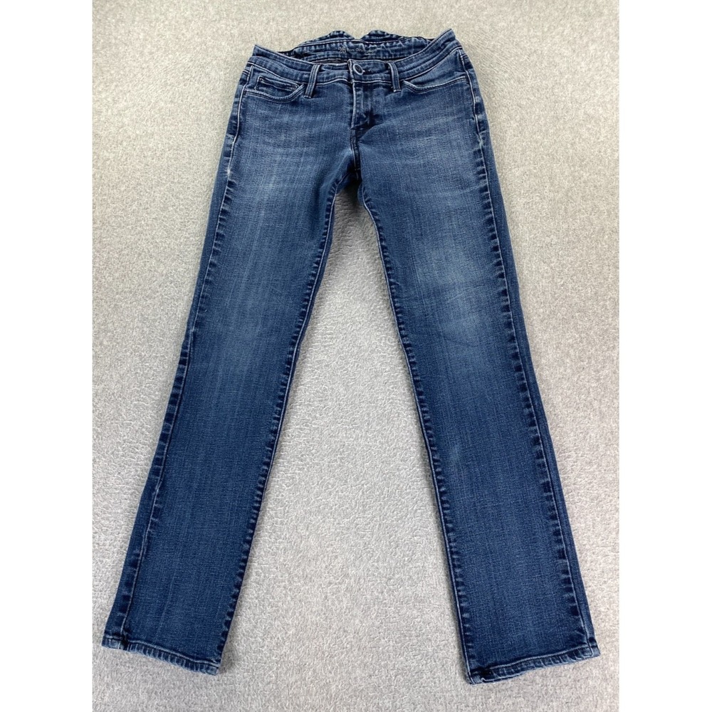 Levi Demi Curve Straight Womens Jeans Sz 26 Low Rise Med Wash Flap Pockets 26x29